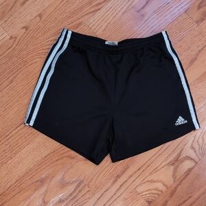 Adidas Black Shorts with White Accents